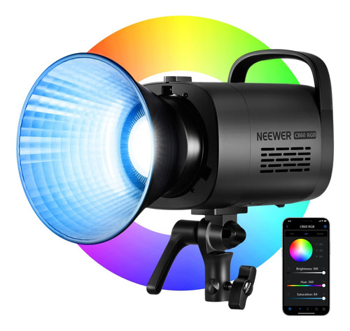 Neewer Cb60 Rgb 70w Luz Vídeo Led, Bowens Mount Cob Todo Col