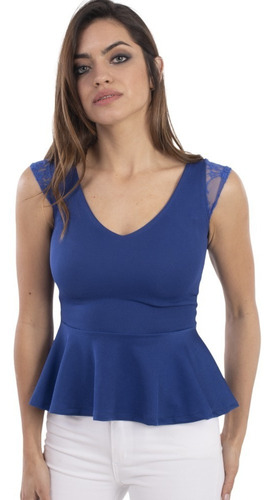  Top Peplum Elastizado Mia Loreto Berry Champ