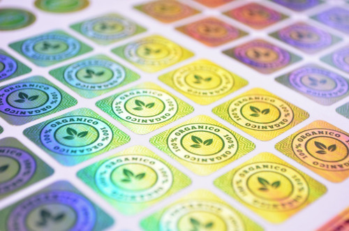 Holograma 100% Organico / Sello / 330 Pzs 15mm Color Holografico