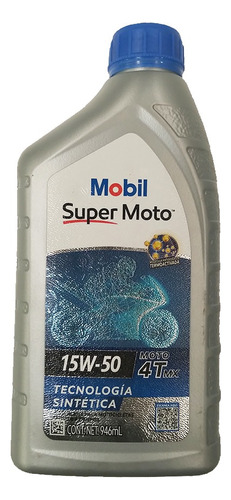 Aceite Mobil Sintetico Super Moto 4t 946ml 15w50 Motocicleta