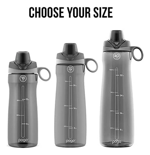 Pogo Botella De Agua De Plástico Tritan Sin Bpa Con Tapa Chu