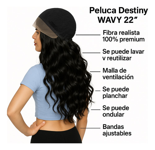 Peluca De Cabello Natural /de Encaje Frontral Oncologica Negro L