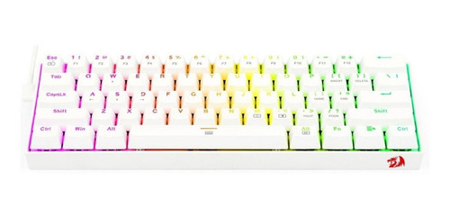 Imagen 2 de 4 de Teclado Gamer Redragon Dragonborn K630 Qwerty Blanco Rgb
