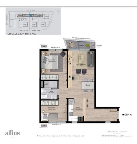 Venta Departamento 2 Dormitorios Terraza - Tres Cruces