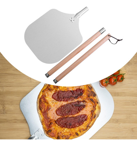 Mango De Madera De Cáscara De Pizza De 12 97.2 Cm Con Caja