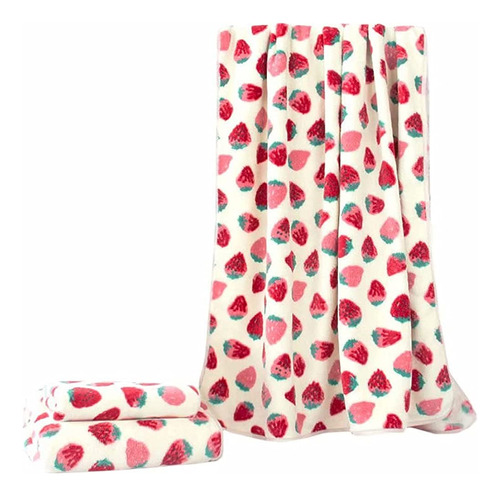 ~? Ailansnug Lindo Strawberry Print Toallas De Baño Set 27  