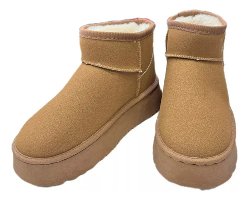 Botín De Nieve Mujer Térmico Forrado Bota Caña Baja Invierno