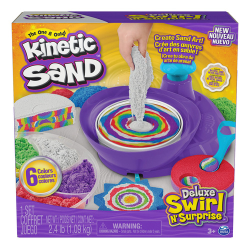 Kinetic Sand, Juego Deluxe Swirl N' Surprise | 2.5 Libras De