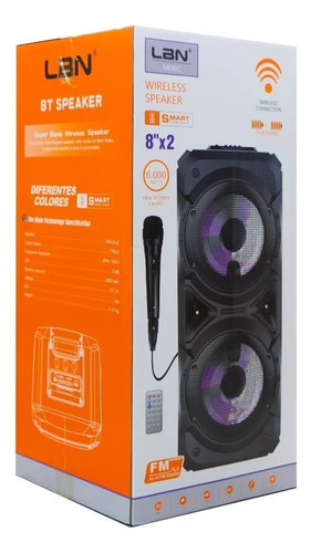 Parlante Karaoke Portátil Bluetooth F8 Con Micrófono Lbn