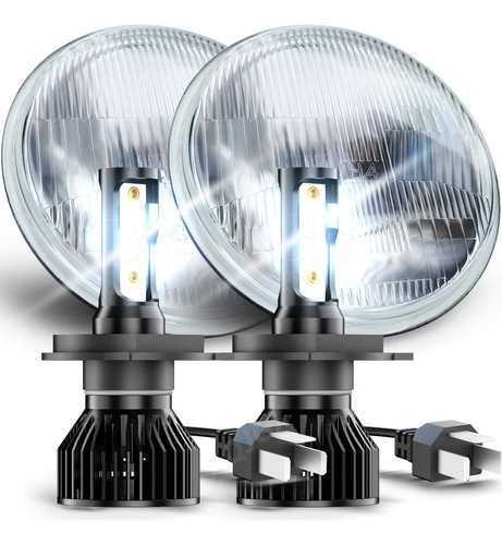 7 Pulgadas Led Faro Hi/beam Para Ford Mustang 1965-1978