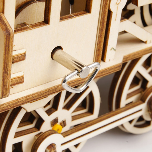 Tren Locomotora Armable Bloques 3d Robotime Madera Niños