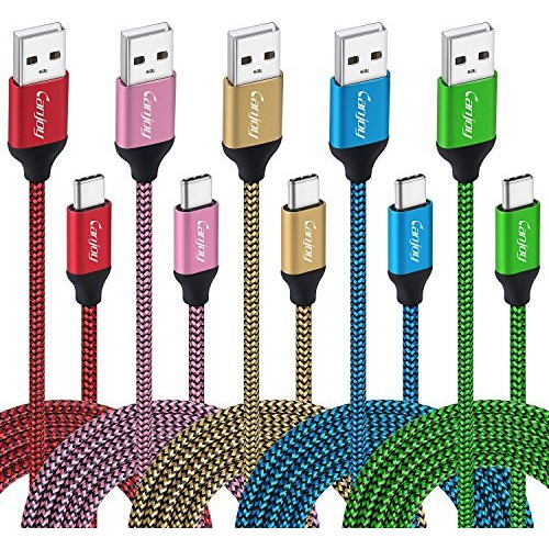 Cable Usb Tipo C Canjoy, Paquete De 5, Cargador Rapido Us...