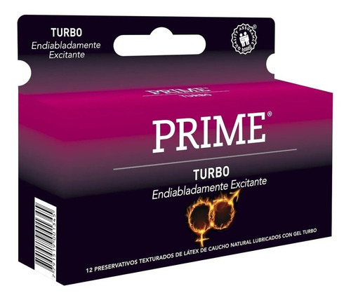 Preservativos Prime Turbo | Caja X 12u | Doble Lubricación