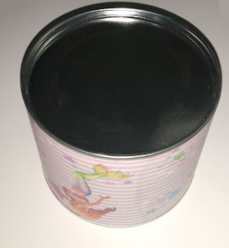 Imagen 3 de 3 de Alcancía Metálica 11cm Sellada Diseño Sireñas, Niños / Ekele