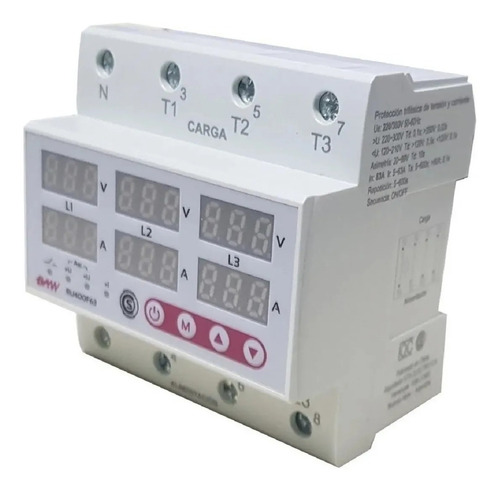 Protector De Tension Trifasica 63a Baw Voltamperimetro