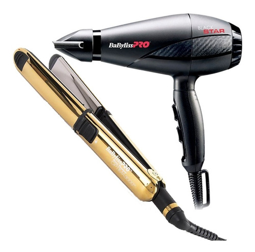 Combo Babyliss Alisadora Optima 3000 + Secador Black Star 