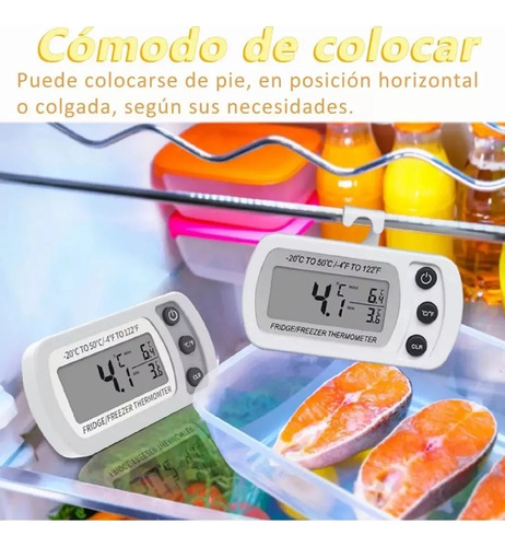 2pcs Termómetro Para Heladera Digitales Para Cocina