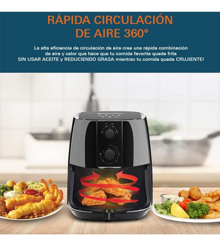 Imagen 3 de 7 de Freidora Eléctrica De Aire Elite Gourmet De 3.7 L Pack Con 2