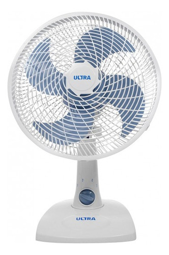 Ventilador de mesa Mondial V-16 branco com 4 pás cor  azul de  plástico, 30 cm de diâmetro 127 V