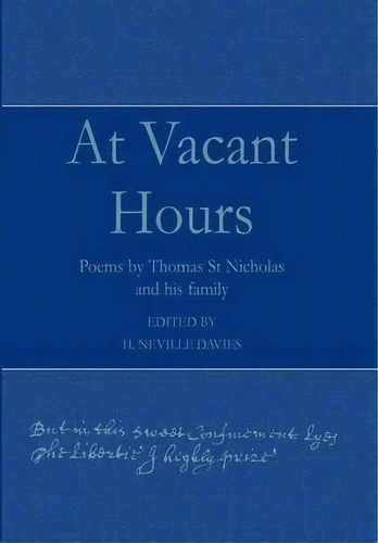 At Vacant Hours, De Thomas St.nicholas. Editorial Bloomsbury Publishing Plc, Tapa Dura En Inglés