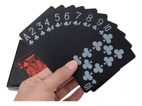 ¡ Cartas Playa Waterproof Black Red Play Card Baraja Poker!!