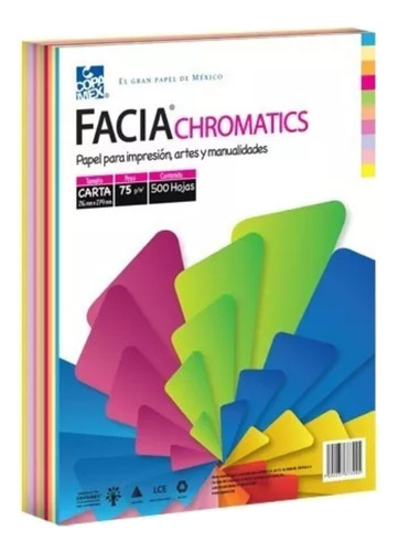 Papel Hojas Faciachromatics De Colores Copamex