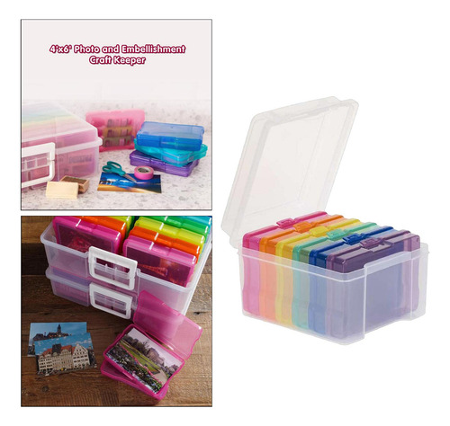 . Estuches De Fotos Y Organizador De Manualidades Multicolor