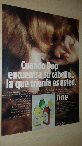 P153 Clipping Publicidad Shampoo Dop Año 1971