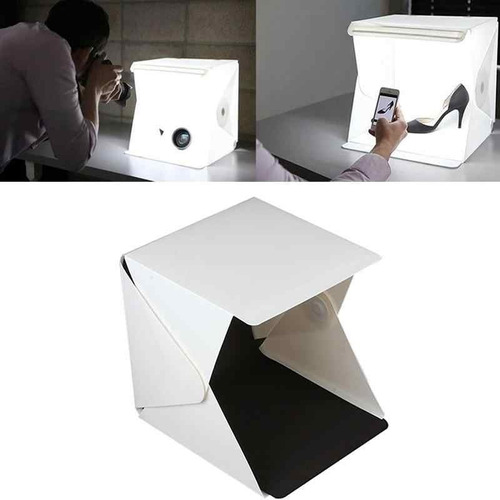 Set Mini Estudio Cubo Fotografico Con Luz Led Iluminacion