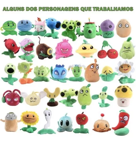 Kit Plantas do Jogo Plants vs Zombies ( 4 personagens)