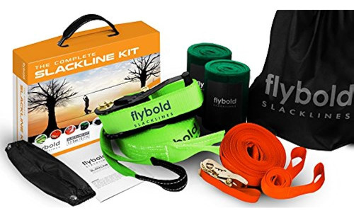 Flybold Slackline Kit Con Línea De Entrenamiento Protectores