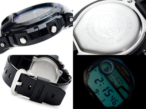 Relógio Casio G-shock G-lide Tide-graph Glx-6900-1dr Cor Da Correia Preto Cor Do Bisel Preto Cor Do Fundo Digital