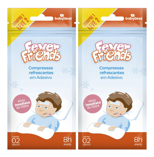 2 Fever Friends - Compressas Infantis 2 Em 1 - Babydeas