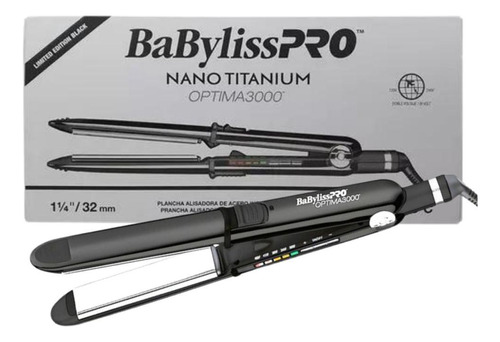 Prancha Babyliss Pro Nano Titanium Optima3000 Black Bivolt