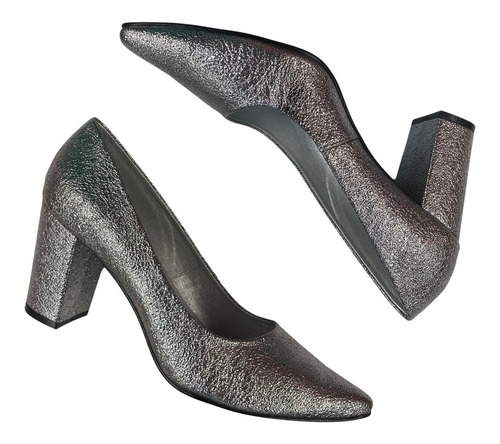 Imagen 5 de 9 de Zapatilla Dama Felipe Rentería Moda Casual Tacón Ancho Alto7