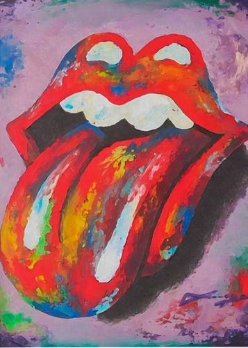267# Cuadro 30x40 Rolling Stones Vinilo Mdf Listo P/ Colgar