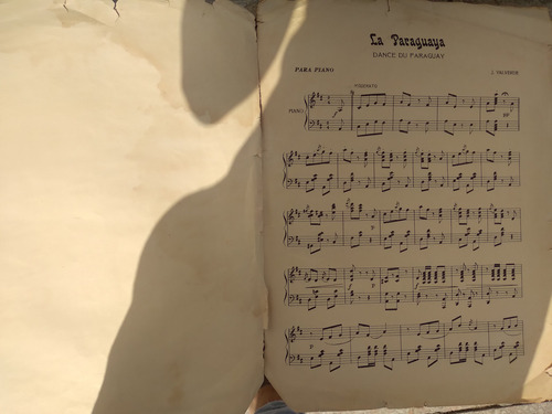Partitura Para Piano La Paraguaya F Valverde (Usado)