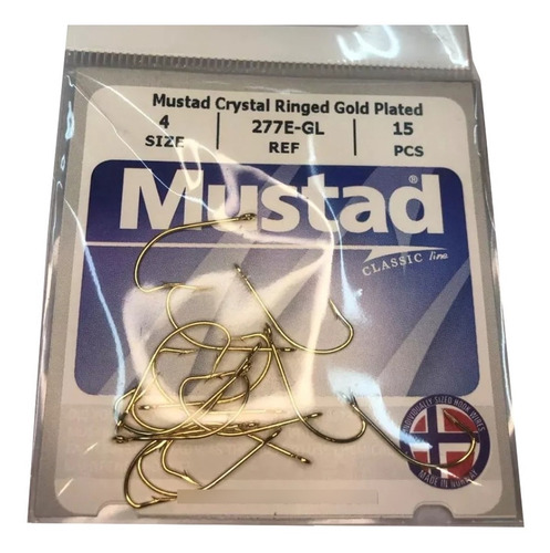 Imagen 2 de 2 de Sobre Anzuelos Mustad Pejerrey 277e Gl N° 4 X 15 Unidades