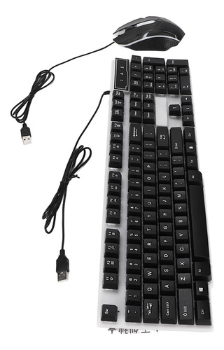 Conjunto De Teclado E Mouse Com 104 Teclas, Luz De Fundo, Us