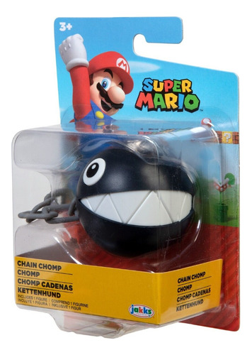 Super Mario Figura Chain Chomp Cadenas 5cm Jakks