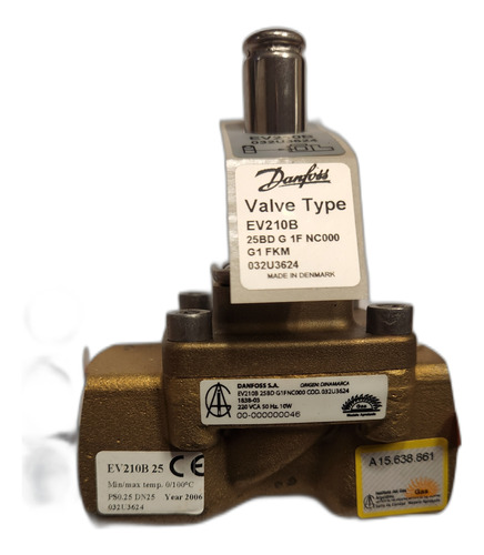 Válvula Solenoide  Danfoss  Ev210b 032u3624  