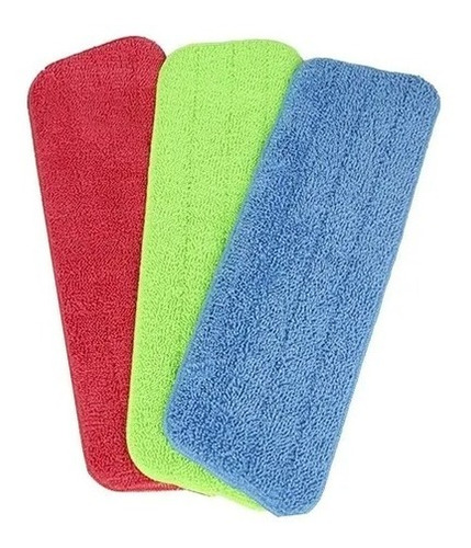 Imagen 1 de 10 de Pack De 3 Repuesto Mopa Trapero Spray Microfibra Lavable X3