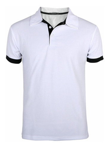 Playeras Hombre Y Tipo Polo Botones Slim Manga Moda Casual