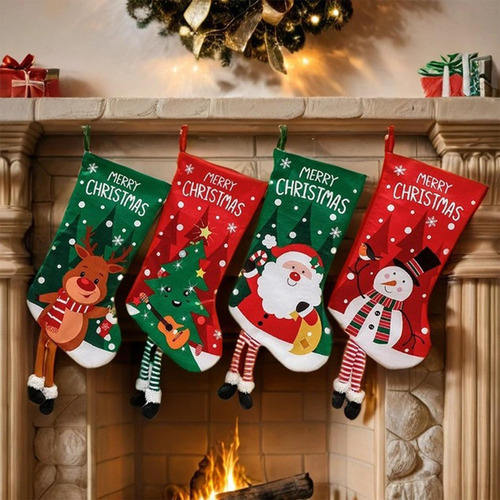Medias Navideñas Medias Para Chimenea Linda Bolsa De Relleno