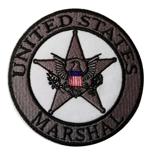 Us Marshal Silver Badge-insignia De Plata Marshal - Bordado