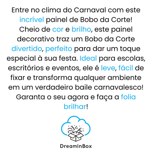 Decoração De Bobo Da Corte Com Glitter Escola Carnaval
