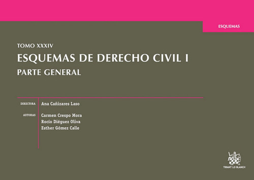 Libro Esquemas De Derecho Civil I, Tomo Xxxiv - Crespo Mo...