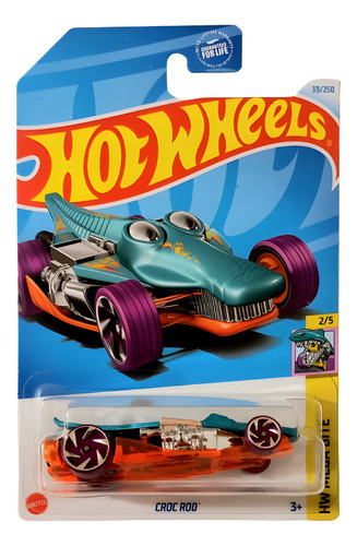 Croc Rod Azul Hot Wheels E24 Tarjeta Americana