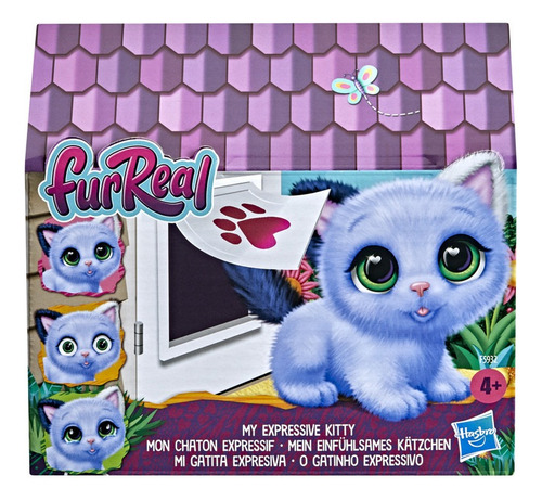 Juguete Furreal Peluche Mi Gatita Expresiva Azul