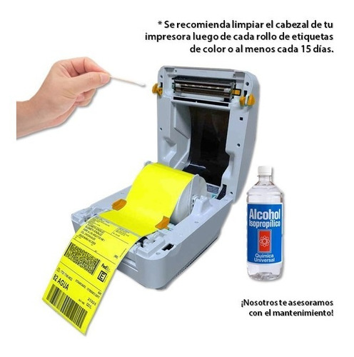 Imagen 4 de 10 de Etiqueta Térmica Amarilla 2x1 (51x25 Mm) C/1000 Pzs C1 Full